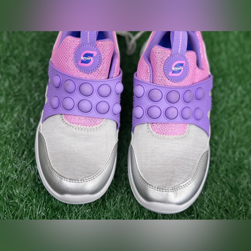 S Sport By Skechers POPS Girls' Denise Colorblock Sneakers - Size 1 - Picture 7 of 7